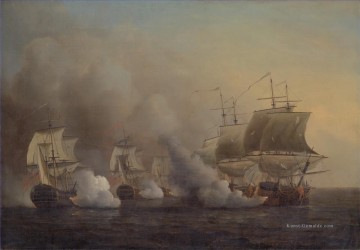 Kriegsschiff Seeschlacht Werke - Samuel Scott Aktion vor dem Kap der Guten Hoffnung 2 Seeschlacht